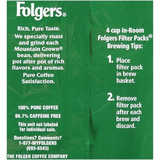 GuestSupply US | Folgers® Classic Roast 4-Cup Soft Pod Coffee, Decaf